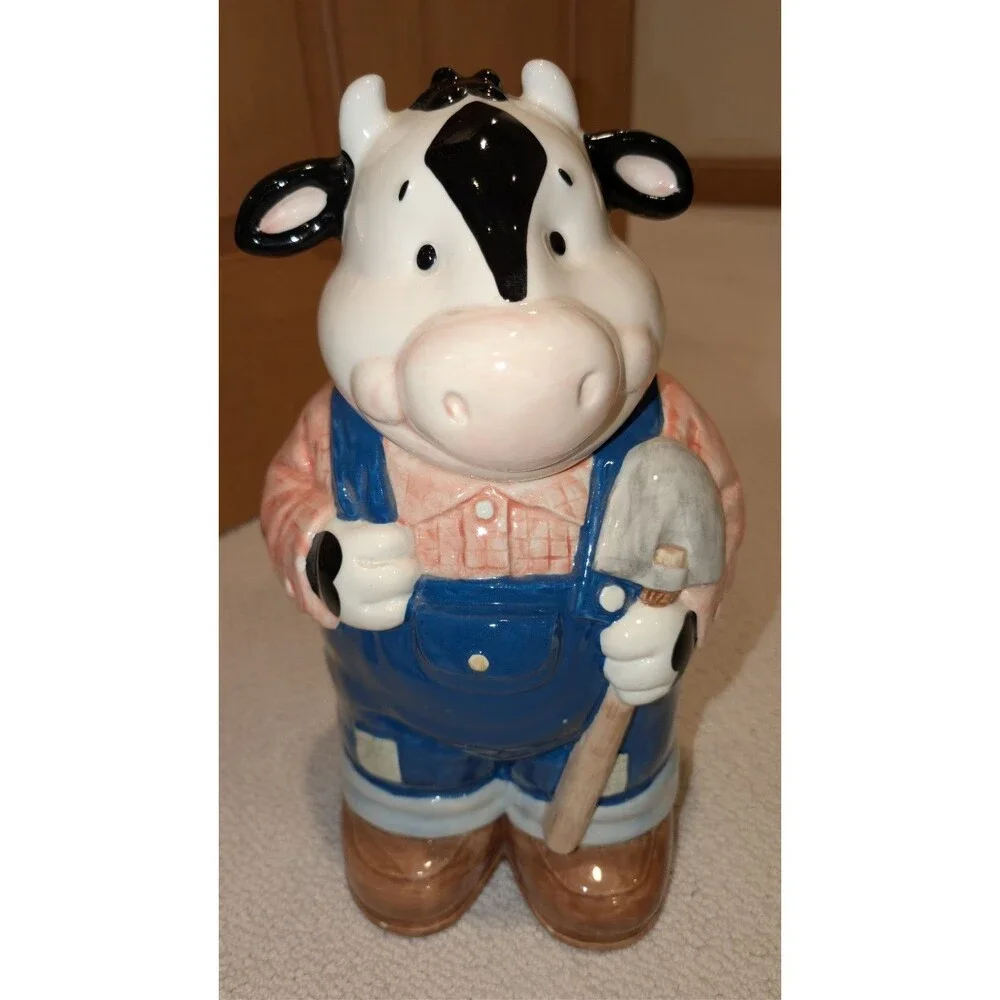 Vintage Hank Holstein Cookie Jar Ceramic Cow
